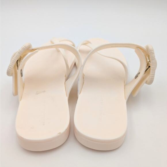 Veronica Beard Salva Jelly Thong Flat Sandal Women's Off White Size US7M EU38 - Picture 5 of 13